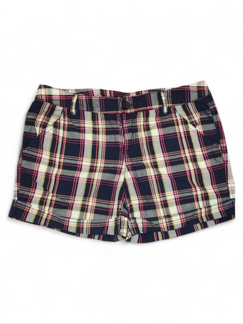 Maurices Chino Shorts Preppy Plaid  Size 9/10